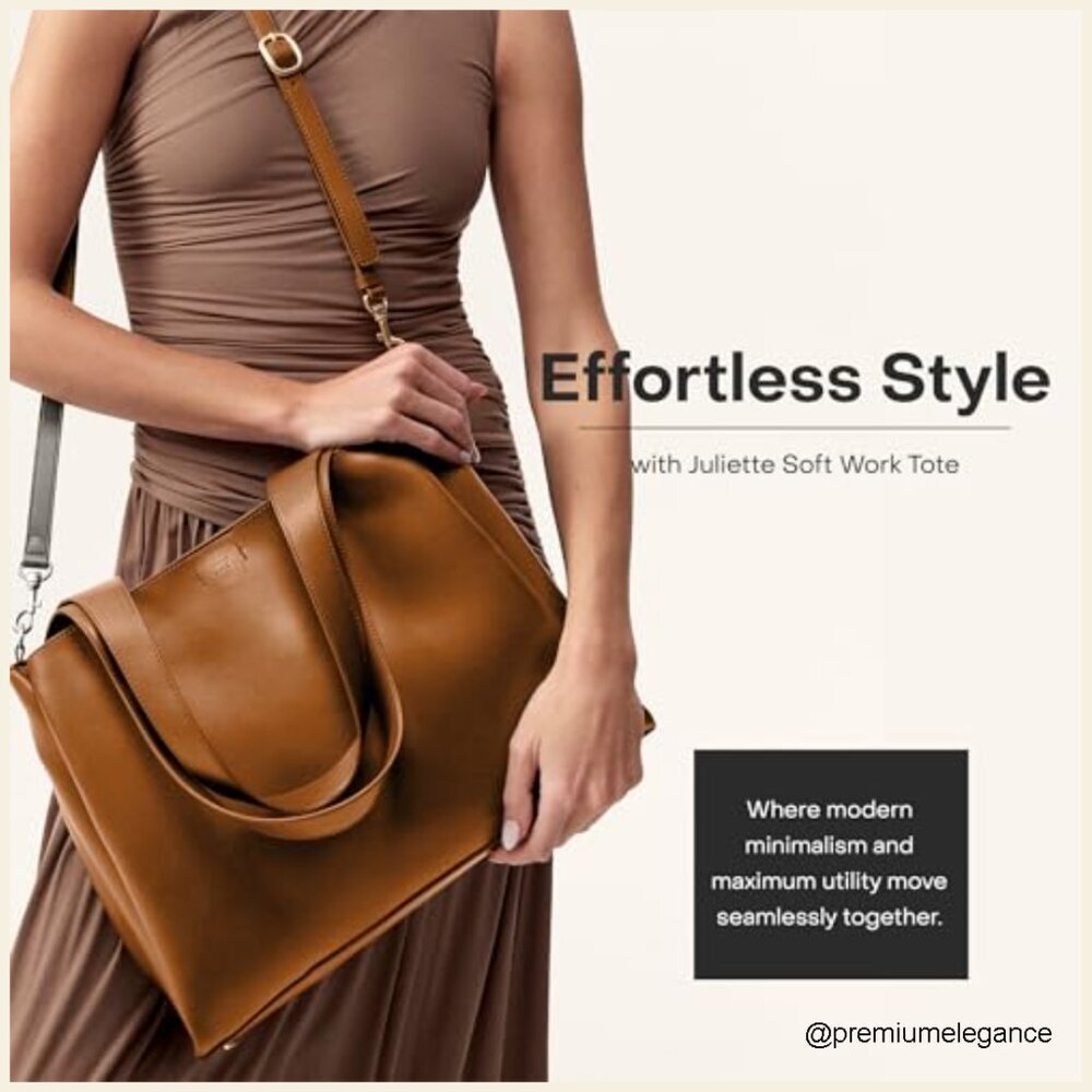 Large 18L Work Tote with Laptop Sleeve & Crossbody Strap for Travel - Picture 5 of 7